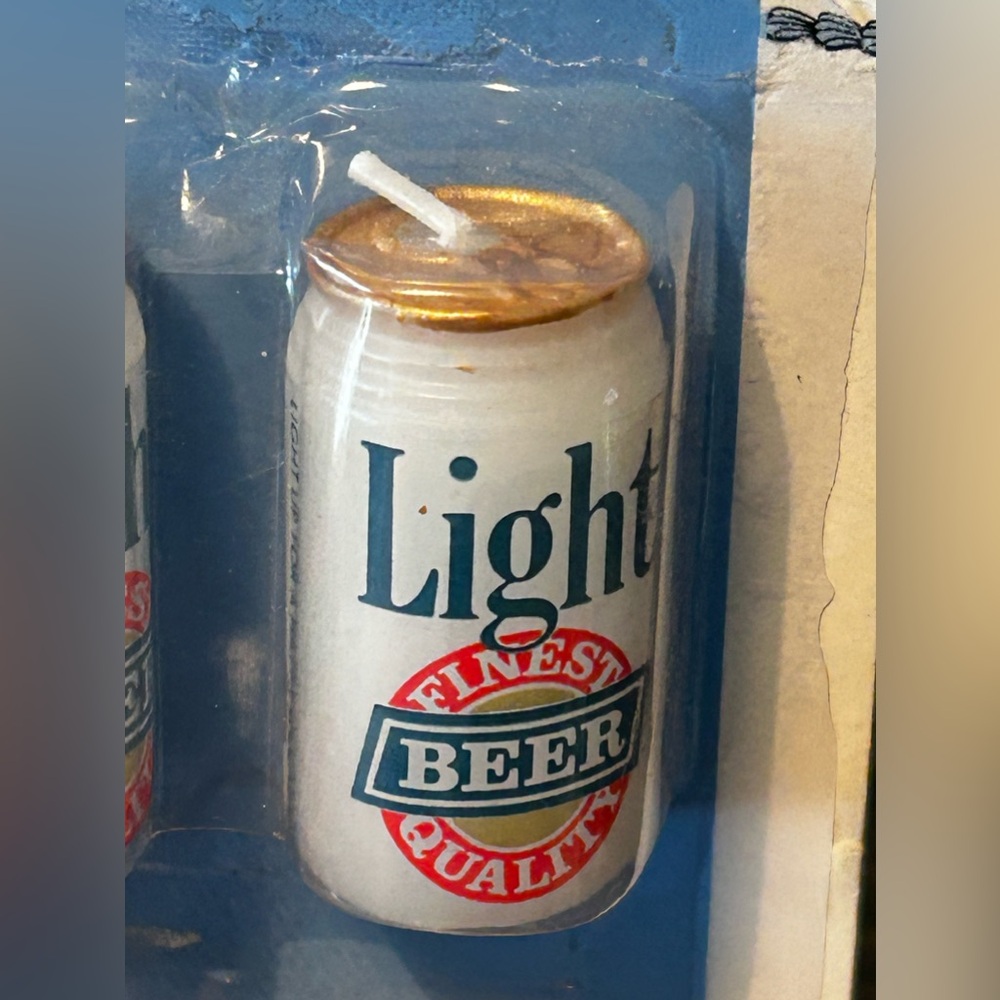 Vintage Wilton Light BEER Candles & Cake Decorations 6-pack for 21st Birthday !!